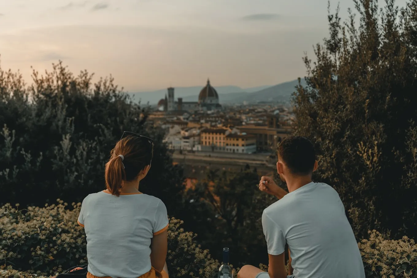 A couple reviewing documents together